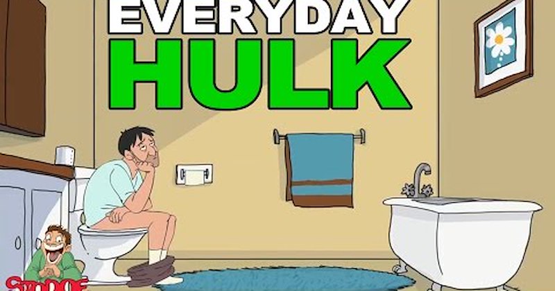 angry animation avengers bathroom cartoons hulk toilet paper Video - 39351297