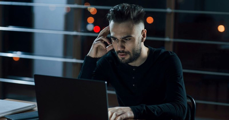 Software engineer works until the work is done, long into the night