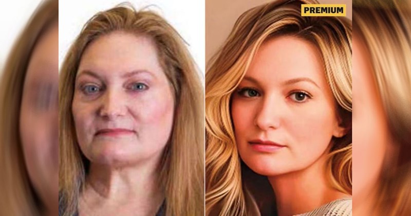 A middle-aged woman next to a de-aged photo of herself that she used to win a councilman position