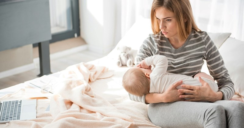 baby working mom wife parenting husband work trips entitled people Married Life - 45211909