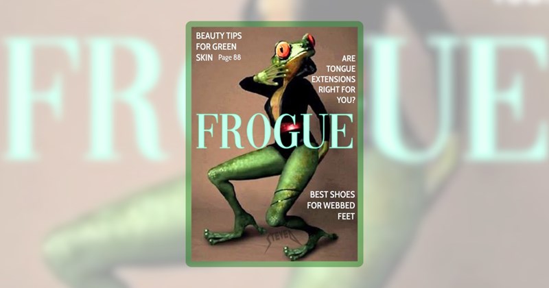 22 frog memes | thumbnail includes one meme including 'BEAUTY TIPS FOR GREEN SKIN Page 88 ARE TONGUE EXTENSIONS RIGHT FOR YOU? FROGUE BEST SHOES FOR WEBBED FEET'