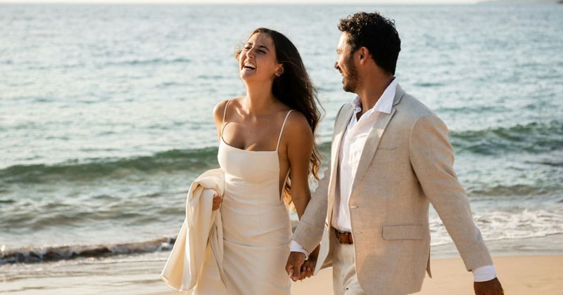 a couple at their destination wedding