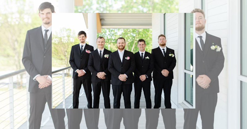 bride Groomsmen groom wedding party wedding Party family suit fiancee cousin Weddings - 45867525