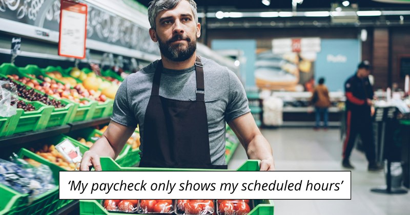 employee manager night shift working extra grocery store Workplace - 46366213