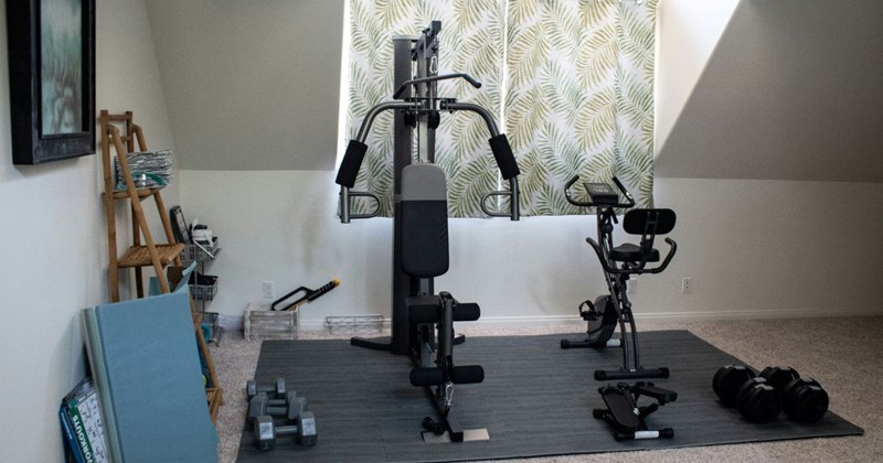 A home gym setup.