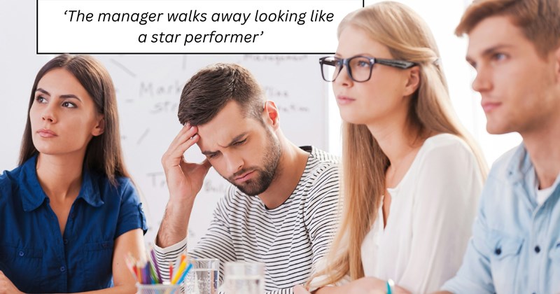 taking credit corporate teamwork toxic manager Workplace - 46573829