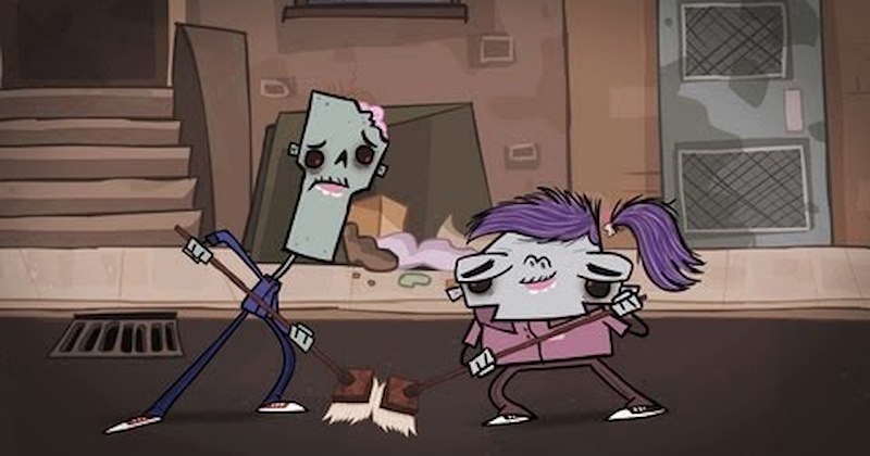 zombie love story animated Short Film - 46634753