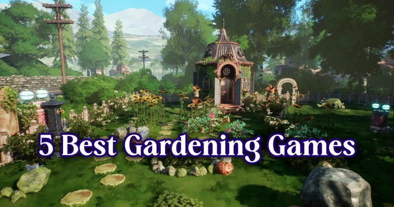 6 video game pictures | thumbnail includes one video game picture, and '5 Best Gardening Games'
