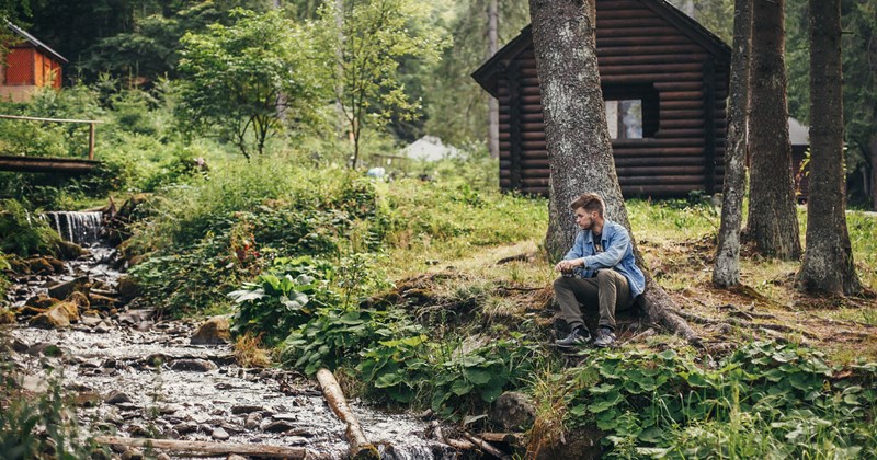 friends girlfriend camping trip cabin vacation Relationships - 46818309