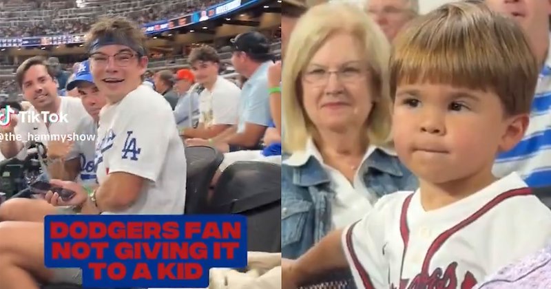 Two kids at a baseball game