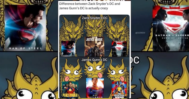 Fandom james gunn Zack Snyder DCU DC comics movies superhero memes Memes superheroes superman - 47220229