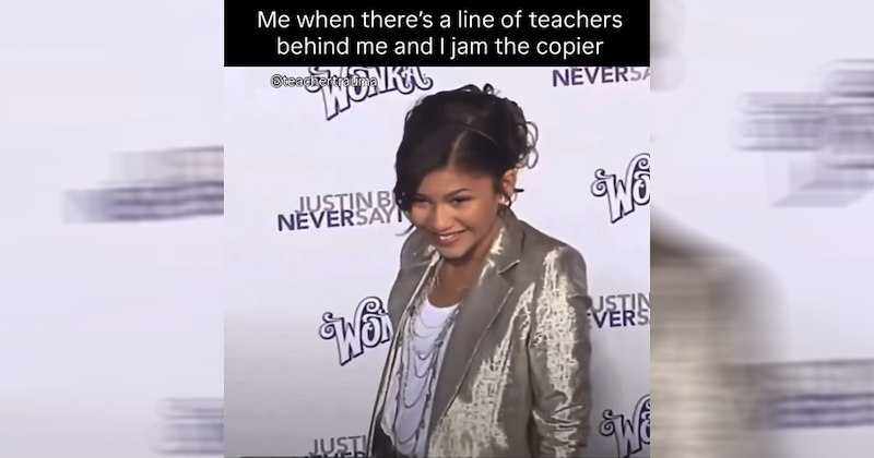 Teenage Zendaya at a red carpet